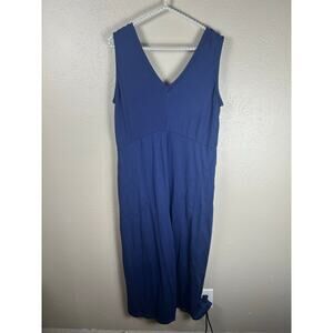 Cuddl Duds Jumpsuit Size Medium Blue Comfort Stretch Sleeveless Loungewear